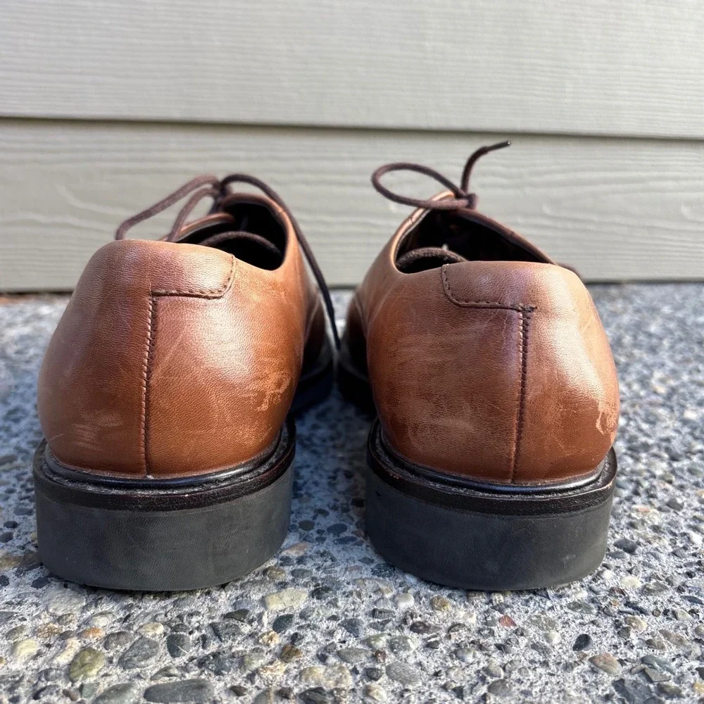 Mephisto Goodyear Welt Mens Light Brown Leather Apron Toe Oxford Shoes US 7‎